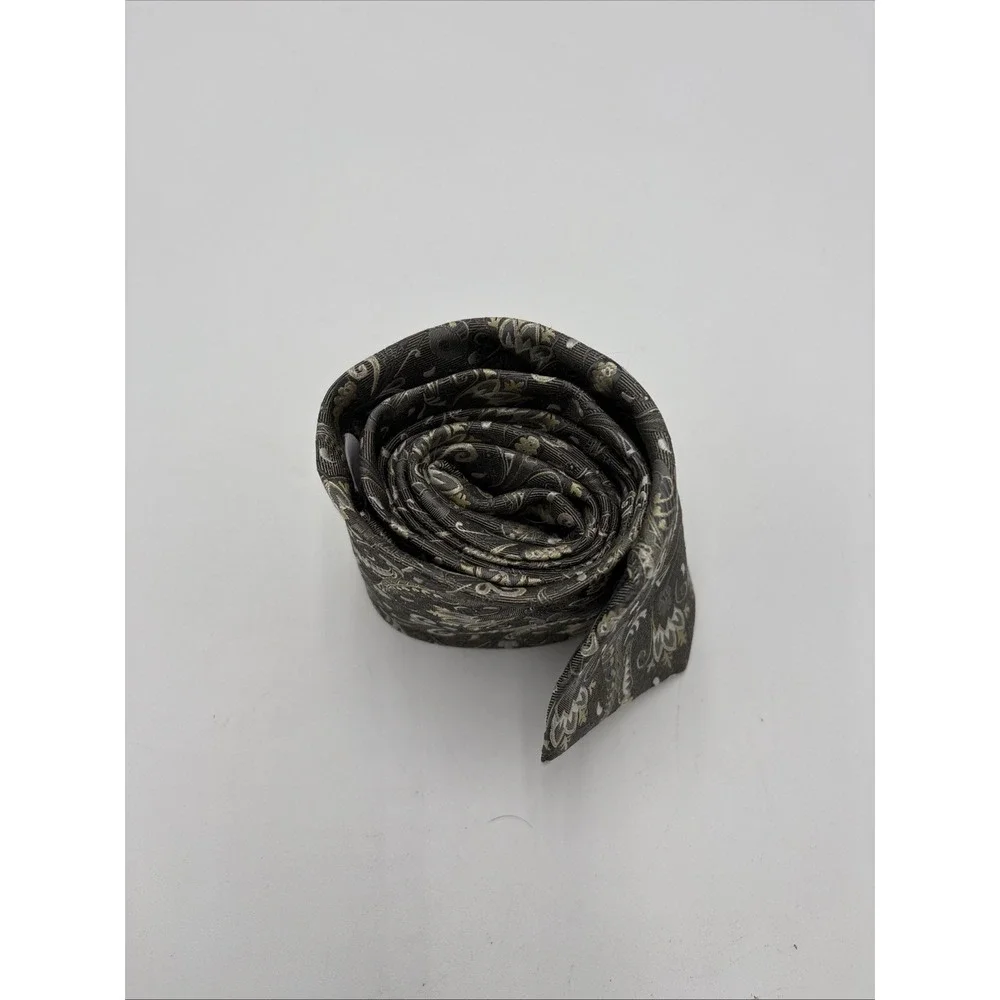 Enrico Venturi Cravatte Made In Italy Tie Light Green‎ Paisley 60